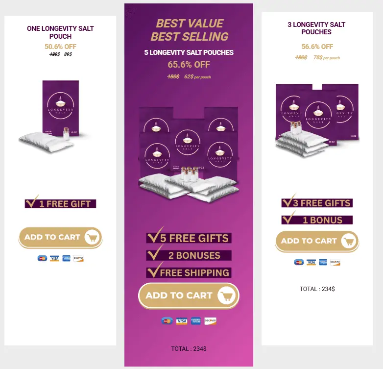 longevity salt price